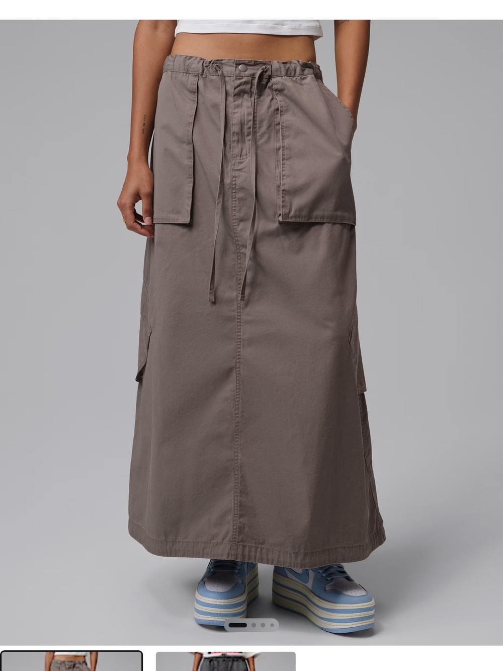 Nike Taupe Cargo Maxi Skirt - Picture 5 of 8